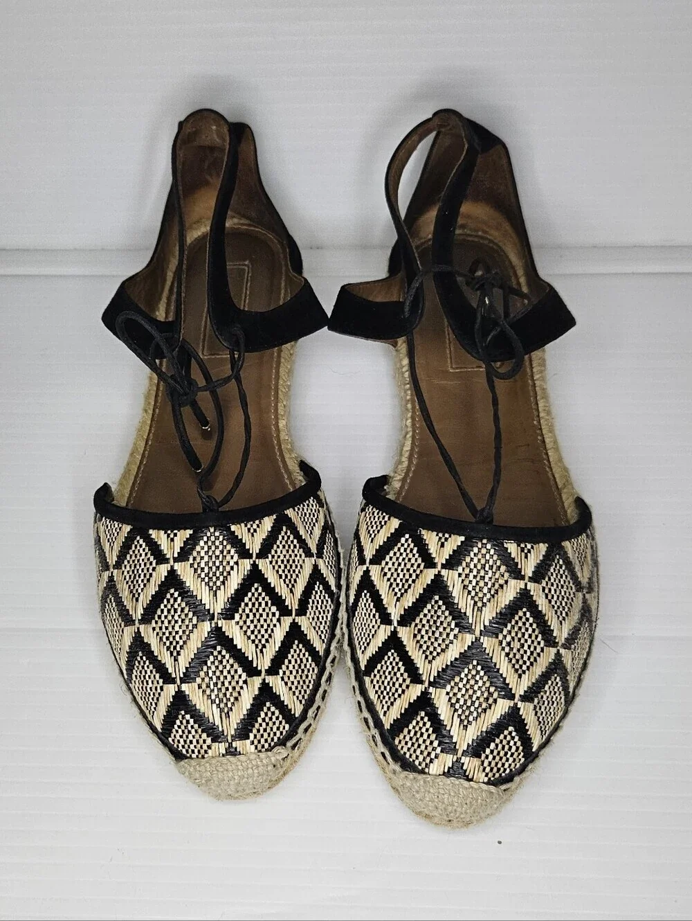 Aquazzura Luxury Printed Espadrilles Women's EU 39 Authentic